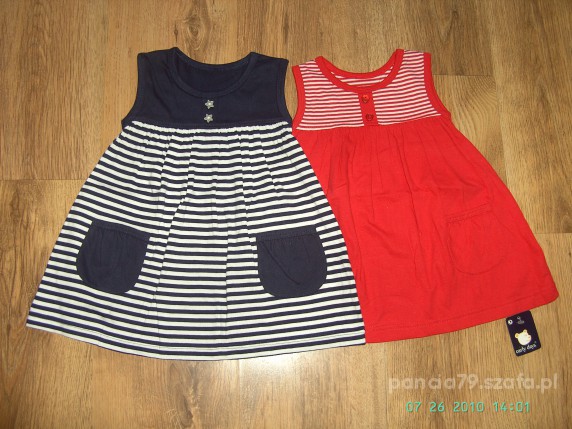 EARLY DAYS nowy 2pak cudnych sukienek 80 cm