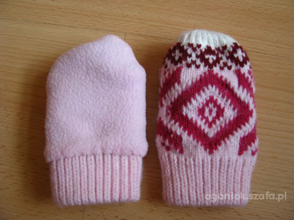 bardzo ciepłe rękawiczki dla maluszka r6 12mcy