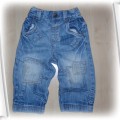 NEXT 9 12m jeansy z naszywkami
