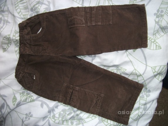 brązowe sztruksy 92 na 2 lata