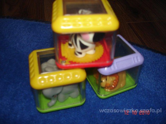 fisher price klocki zwierzęta