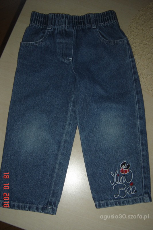 Spodnie jeans 92 na gumce