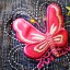spódniczka dzinsowa z różowym motylkiem