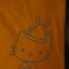 T SHIRT hello kitty pomarańcz z przesyłk