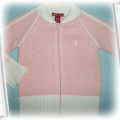 sweter różowo biały rozpinany rozm 104