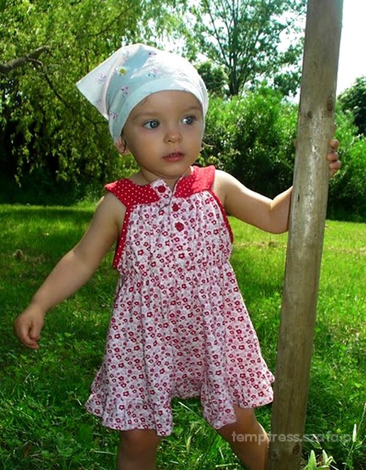 UROCZA sukienka czerwono biała r80 86