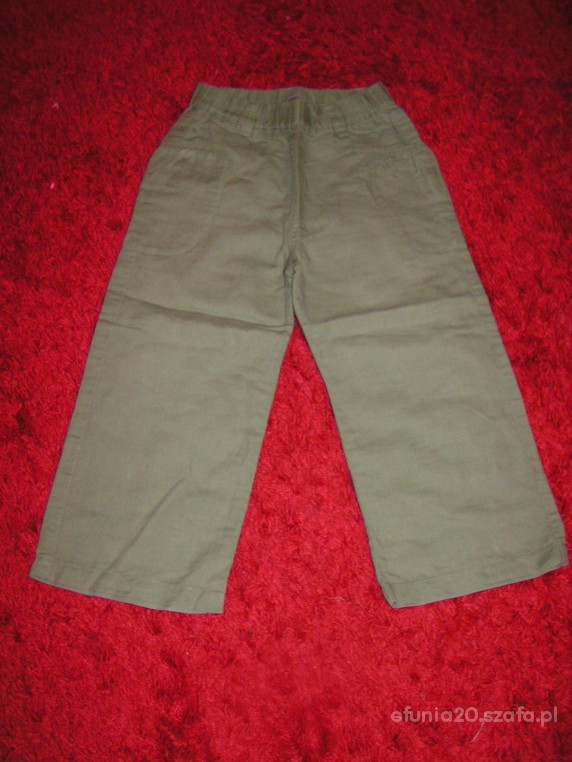 Lniane spodnie dla dziewczynki HM na 104