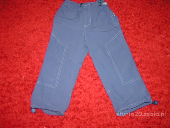 Sportowe niebieskie spodnie na podszewce na 110 cm