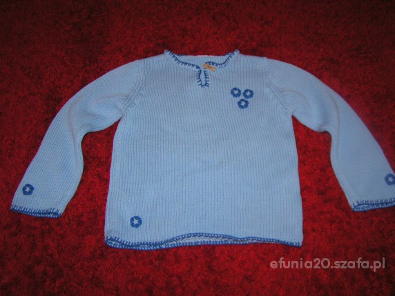 Błękitny sweterek dla dziewczynki Z Cubusa 116