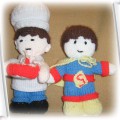Kucharz i Supermen ręcznie robiony na drutach