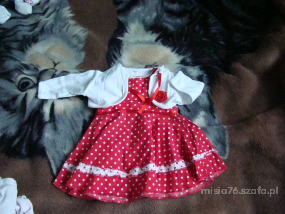 sukienka w grochy plus bolerko