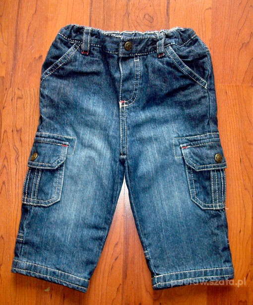 cieplutkie jeansy 74