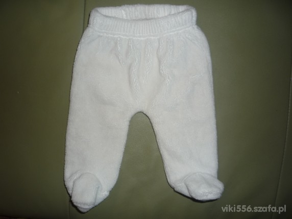biały misiek spodnie półśpiochy b ciepłe 0 3