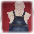 jeans mini ogrodniczka i bluza gwiazdki CandA 98