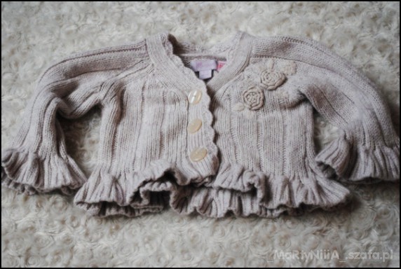 sweterek bolerko rozmiar 0 do 3m