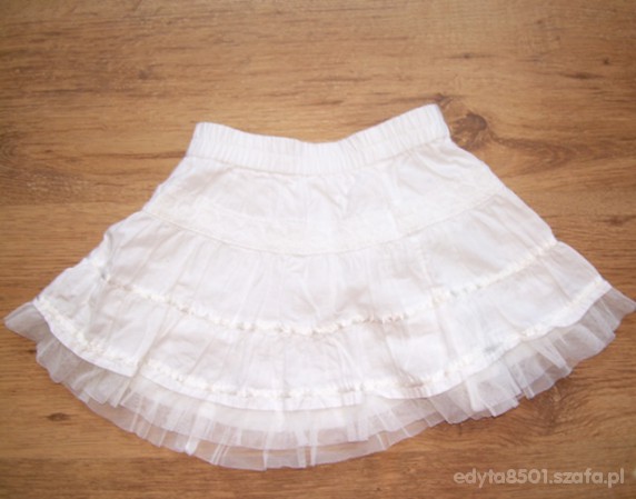 80cm NeXT biała spódniczka z falbankami
