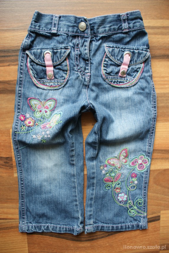 M NEXT 86 spodnie haftowane motylki