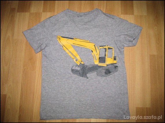 Tshirt HM z koparką r 128