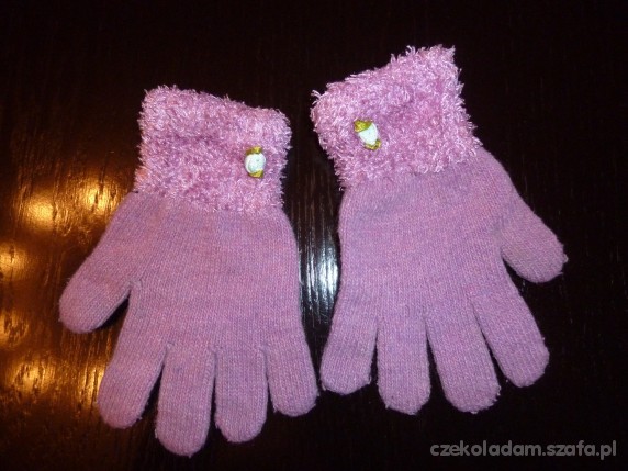 różowofioletowe rękawiczki