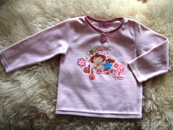 BLUZECZKA Z TRUSKAWKOWA DZIEWCZYNKA ROZ 98