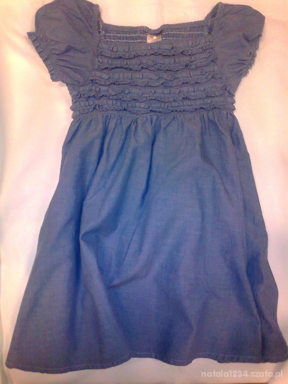nowa niebieska sukienka