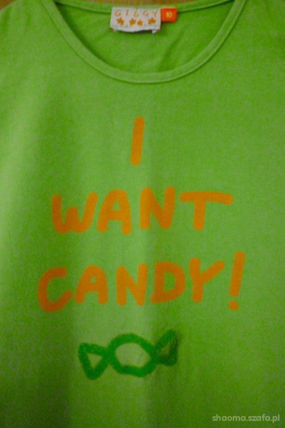 Zielona bluzka długi rękaw I want candy 10 lat