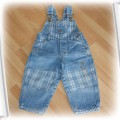 Ogrodniczki jeansowe z podszewką rozm 86