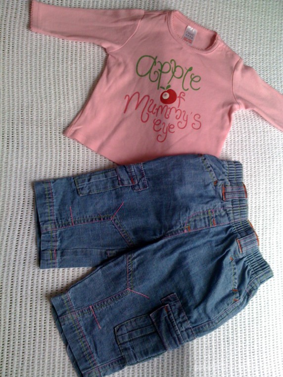 NEXT bluzka i jeansy 62 68cm