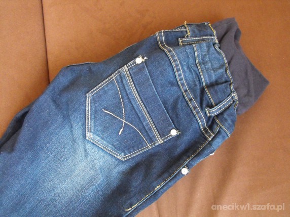Spodnie ciążowe jeansy długie rozm M jak NOWE