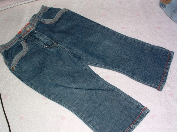 Cienkie jeansy r80