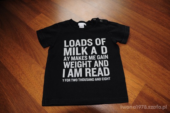 Czarna koszulka HM 86