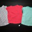 śliczny trzypak koszulek na 80 cm