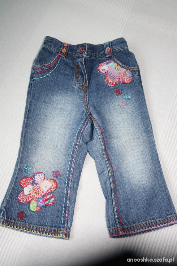 NEXT 80 jeansy z kwiatkami