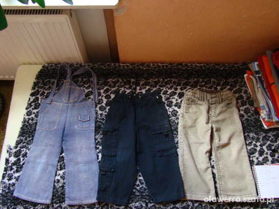 trzy pary spodni 98