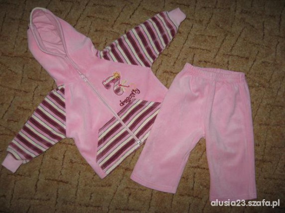 rozm 68 dres welurowy plus bluzeczka gratis