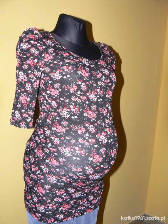 bluzka tunika w kwiatki ciążowa