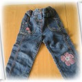 Spodnie jeansowe z kwiatkami