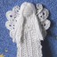 Aniołek szydełkowy 23 cm RĘKODZIEŁO biały lub ecru