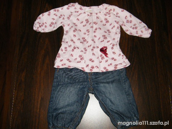 BLUZECZKA i jeansy H&M DLA MAŁEJ MODNISI