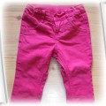 różowe dzinsowe spodnie rurki r 86