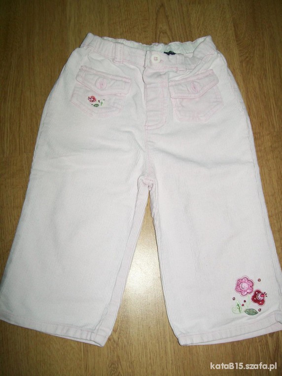 Jasno różowe spodnie 80cm Peanuts Baby