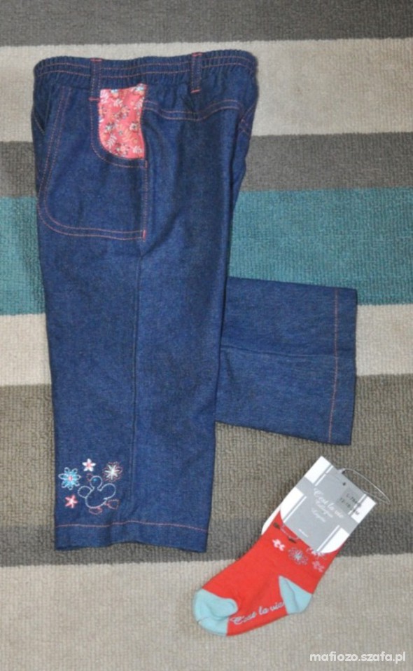 86 CestLaVie NOWE jeansy i skarpetki