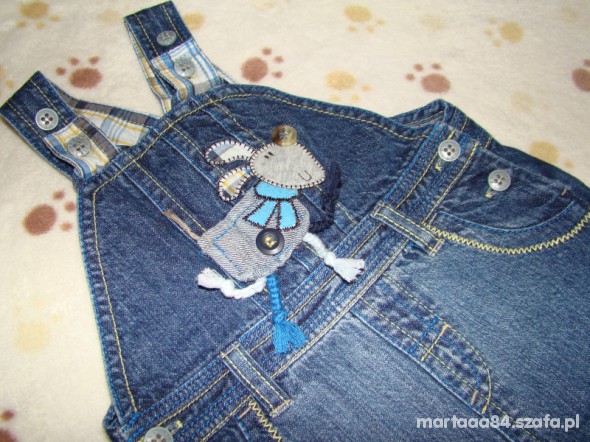 3 6 m Next jeansowe ogrodniczki