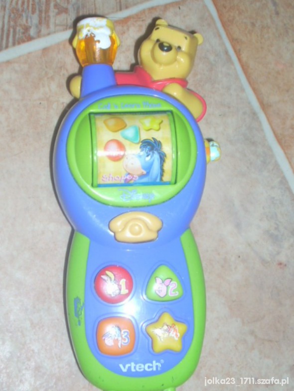 TELEFON PUCHATEK UCZY CYFRKSZTAŁTÓW I KOLORÓW