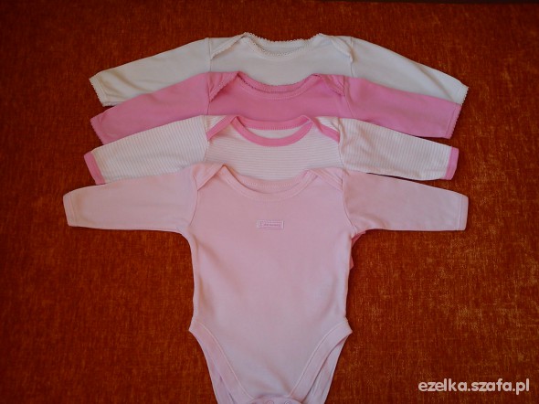 Sześć sztuk body dla dziewczynki 62