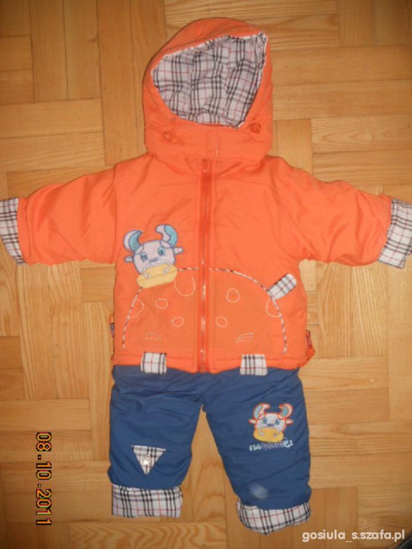 SPODNIE KURTKA na ZIMĘ 80 dla chłopca CIEPLUTKIE