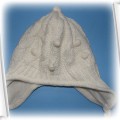 Biala czapka na zime z warkoczami H&M rozm7480