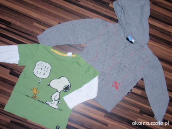 Snoopy fajny zestaw Sweterkek i bluza 86 92