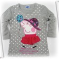 NOWA SZARA BLUZECZKA ŚWINKA PEPPA