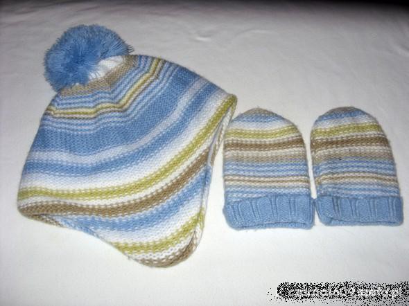 WYPRZEDAŻ NEXT 12 18MIES komplet czapka rękawiczki